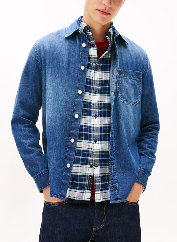 CAMICIA DENIM, 1BK DENIM, medium
