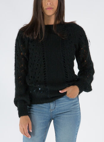 MAGLIONE TRAFORATO, BLACK BLACK, small
