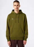 FELPA HOODIE CON RICAMO LOGO, GS508 VERDONE, thumb