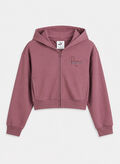 FELPA BTS GRAPHIC FULL ZIP RAGAZZA, 91 ROSA ANTICO, thumb