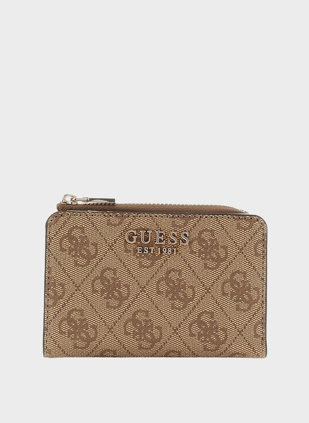 PORTAFOGLIO LAUREL CON STAMPA ALL OVER, LTL LATTE LOGO, large