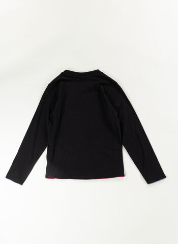 T-SHIRT COLOR BLOCK RAGAZZA, KK001 BLK, small