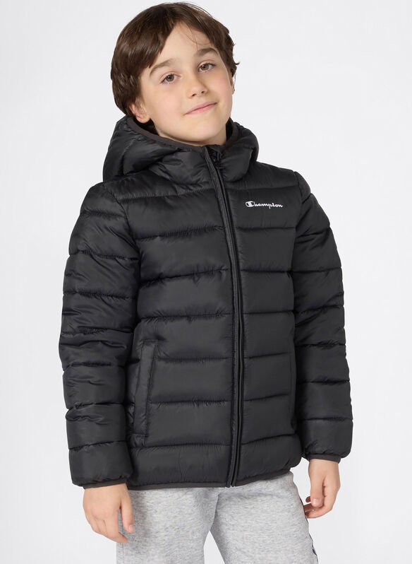 GIUBBOTTO IMBOTTITO CON CAPPUCCIO JUNIOR, KK001 BLK, medium