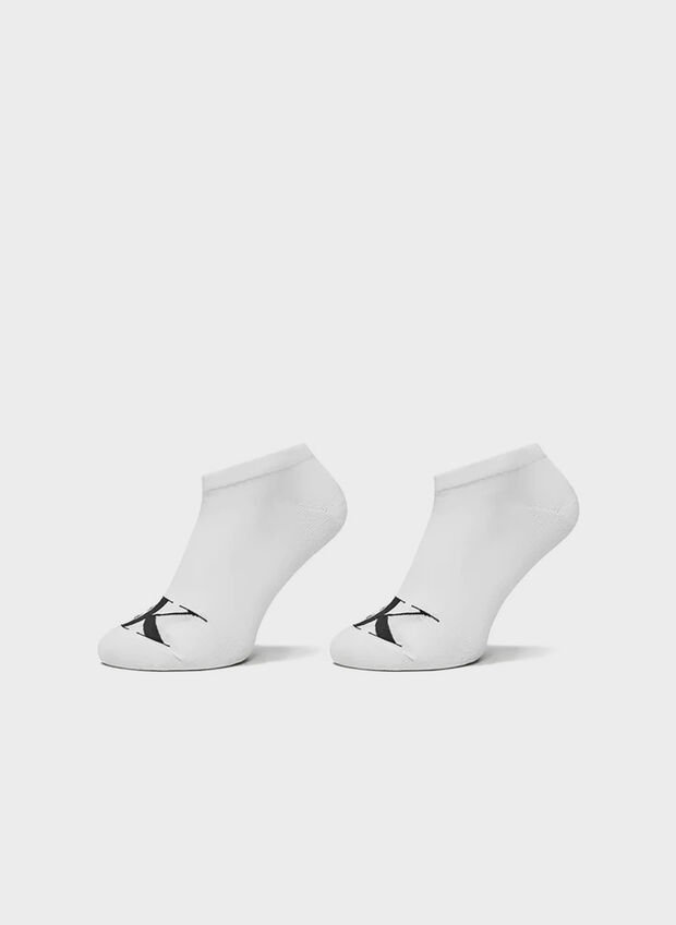 CALZA 2PAIA CK MONOGRAM, 002 WHT, large