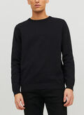 MAGLIONE GIROCOLLO BASIC ESSENTIAL, BLACK, thumb