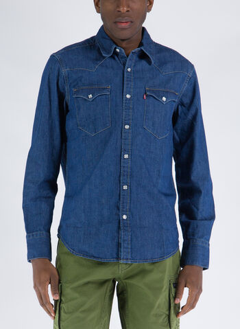 CAMICIA JEANS WESTERN BARSTOW, , small