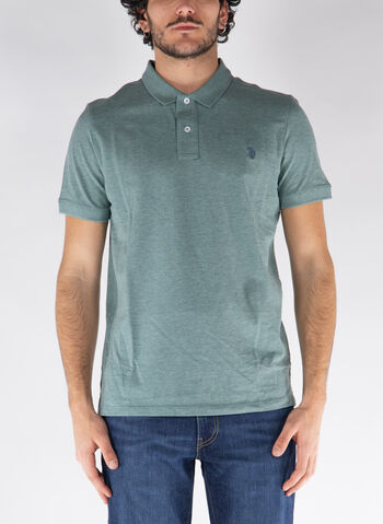 POLO PIQUET MELANGE, 142 VERDE, small