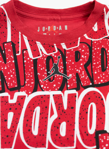 COMPLETO T-SHIRT + SHORT JORDAN PLAY BAMBINO, 023 BLK RED, small