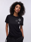 T-SHIRT CON APPLICAZIONI, P9354 BLK, thumb