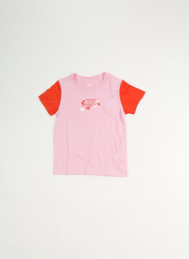 T-SHIRT FLORAL BAMBINA, AAH PINKRED, large