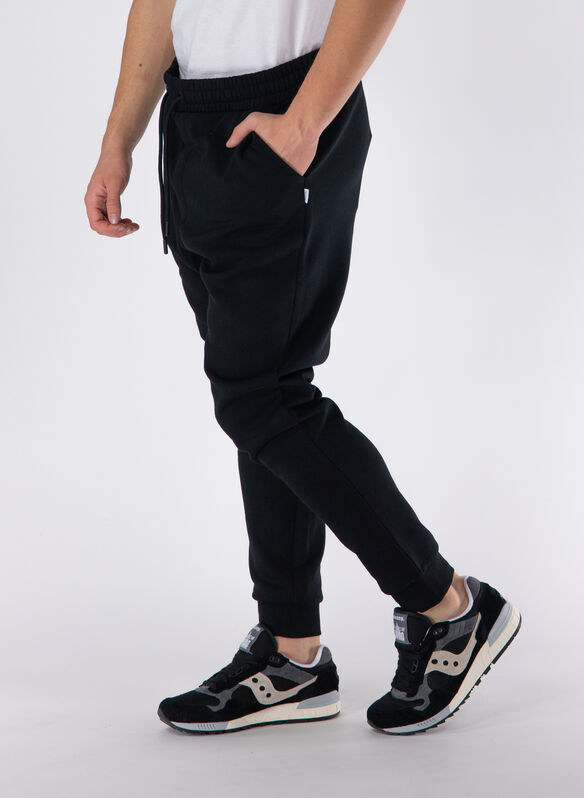 PANTALONE JOGGER CON COULISSE, BLACK BLACK, medium
