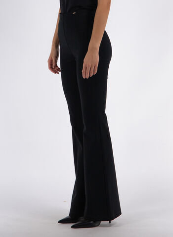 PANTALONE BOOTCUT IN TESSUTO TECNICO, 053 BLK, small
