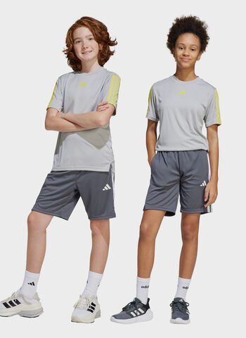 SHORT ESSENTIAL 3-STRIPES RAGAZZO, GREY, small