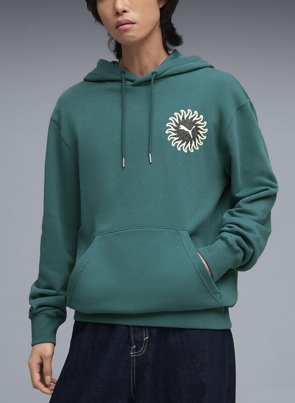 FELPA SUNSET DRIVE HOODIE, 41 EMERALD ICE, medium