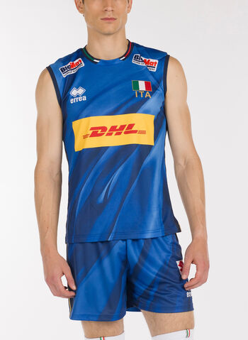 MAGLIA ITALIA UFFICIALE VOLLEY, - AZZURRO, small