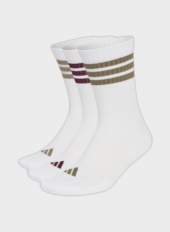 CALZA CREW CUSH 3 PAIA UNISEX, - WHTMULTI, medium
