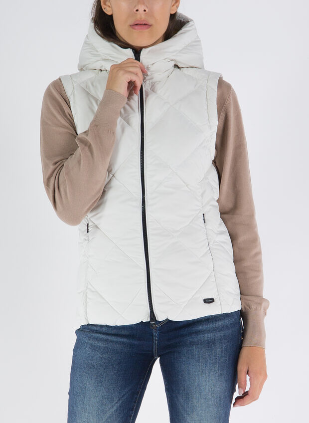 SMANICATO SPEECH IN PIUMINO CON CAPPUCCIO, , large