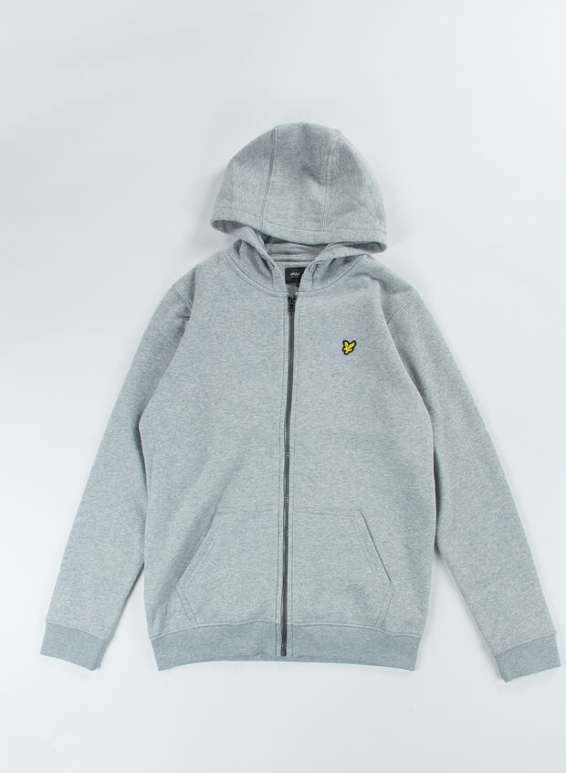 FELPA FULL ZIP CON CAPPUCCIO CLASSIC RAGAZZO, G59 GREY, large