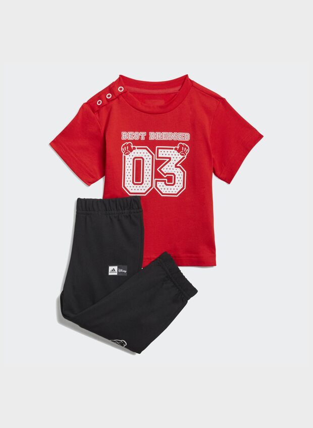 ADIDAS COMPLETO T-SHIRT E PANTALONI X DISNEY BIMBO Bianco, Nero, Rosso  Bambino | Sport85