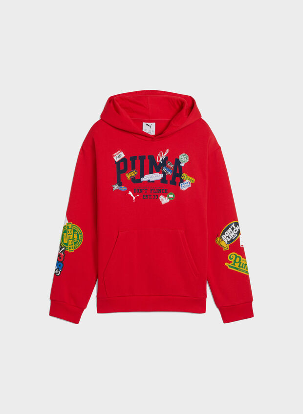 FELPA HOODIE HOOPERHOTLINE RAGAZZO, 11 RED, large