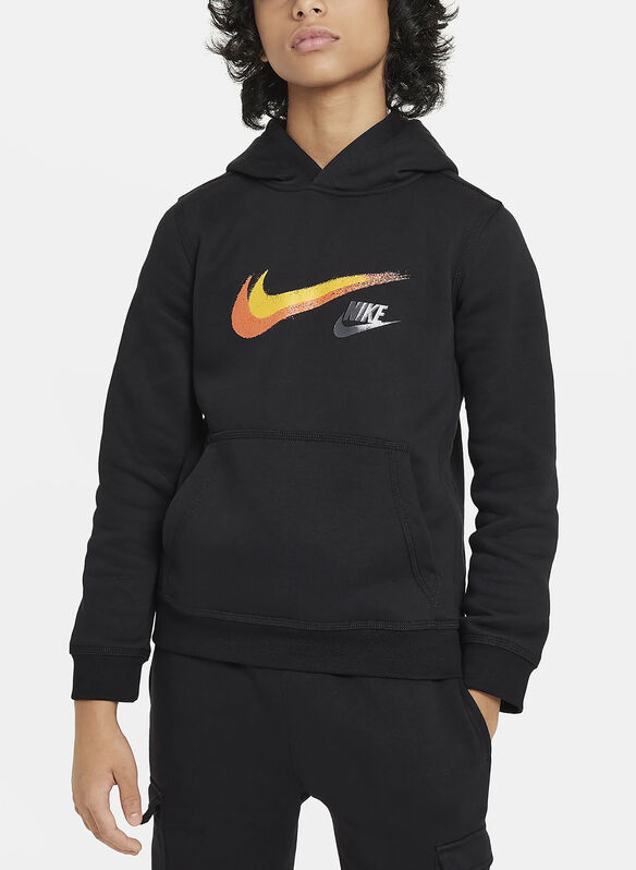 FELPA HOODIE RAGAZZO, 010 BLK, medium