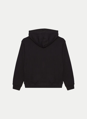 FELPA HOODIE CON STAMPA LOGO RAGAZZO, BEH BLK, small