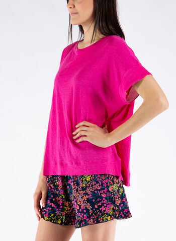 T-SHIRT FIAMMATA IN LINO, , small