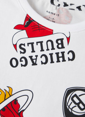 T-SHIRT MANGO NBA RAGAZZO, BRIGHT WHITE, small