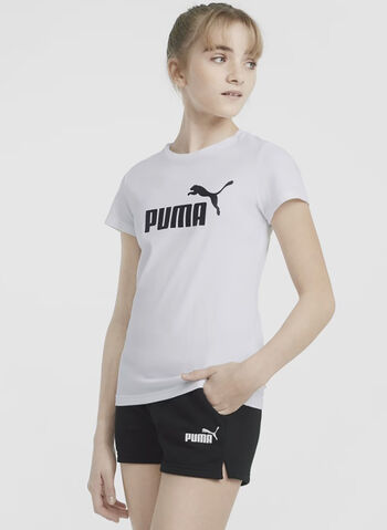 COMPLETO T-SHIRT + SHORT LOGO RAGAZZA, 02 WHTBLK, small