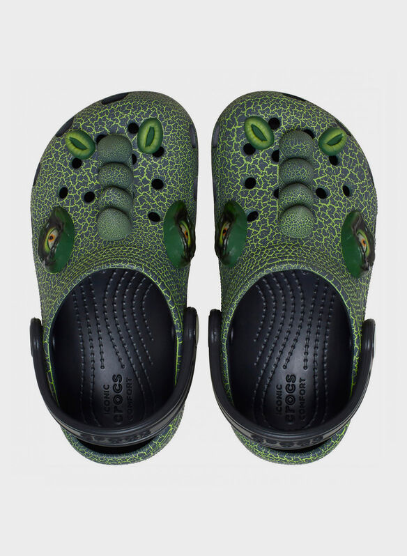 SANDALO SABOT CLASSIC IAM SCARY DINO CLOG BIMBO, BLK, medium
