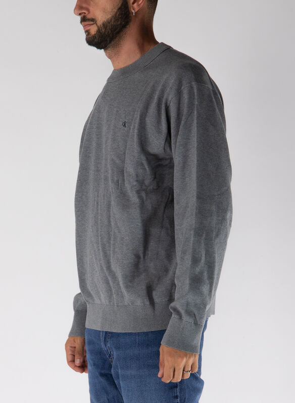 MAGLIONE MICRO LOGO, GREY, medium