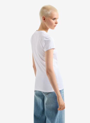 T-SHIRT LOGO STRASS, , small