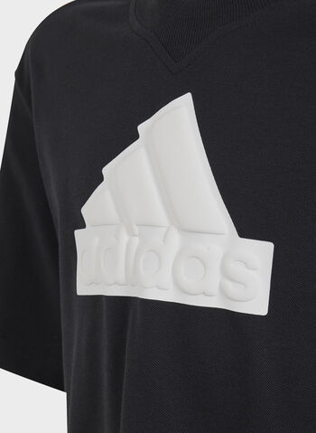 T-SHIRT ICON LOGO RAGAZZO, BLK, small