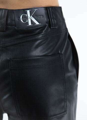 PANTALONE CARGO IN FINTA PELLE, BEH BLK, small