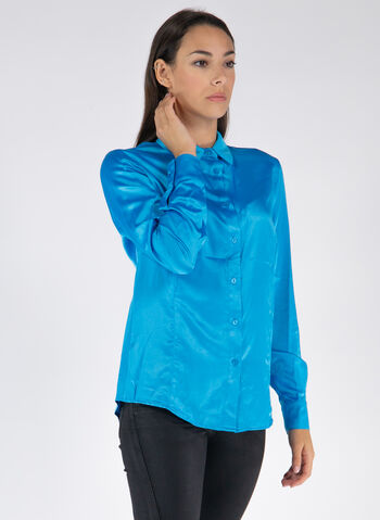 CAMICIA IN RASO, DIVA TURCHESE, small