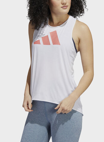 CANOTTA 3-STRIPES LOGO PRIMEGREEN, UNI WHTPINK, small