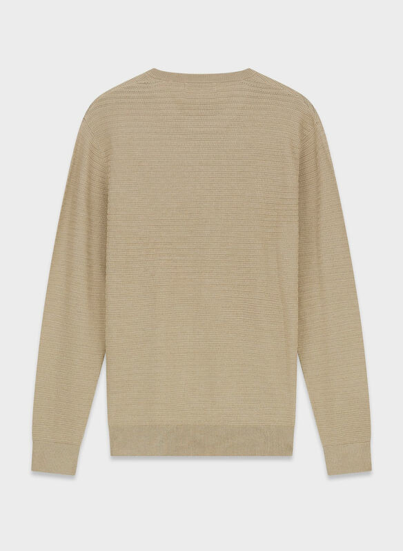 MAGLIONE OPERATO, G036 BEIGE, medium