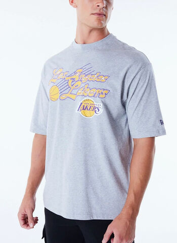 T-SHIRT LA LAKERS NBA, GREY, small