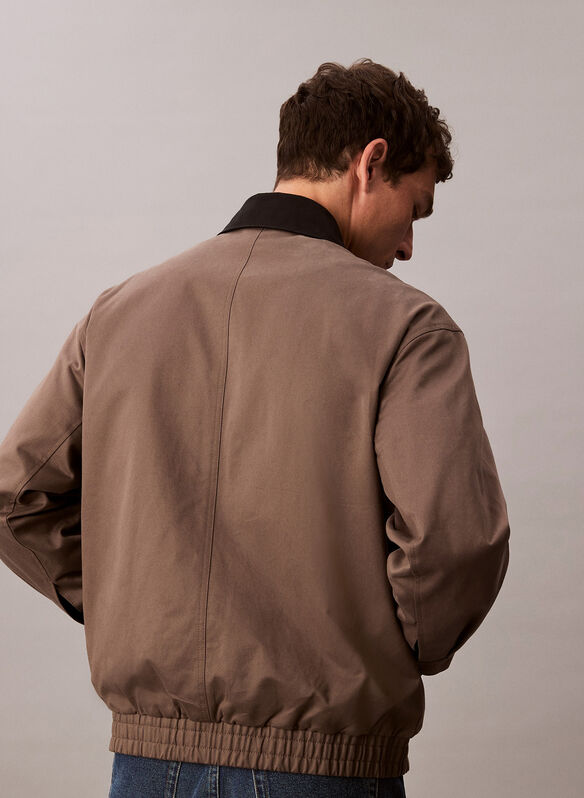 GIUBBOTTO RELAXED IN TWILL, PDK TORTORA, medium