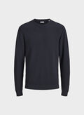 MAGLIONE GIROCOLLO COTONE, NAVY BLAZER, thumb