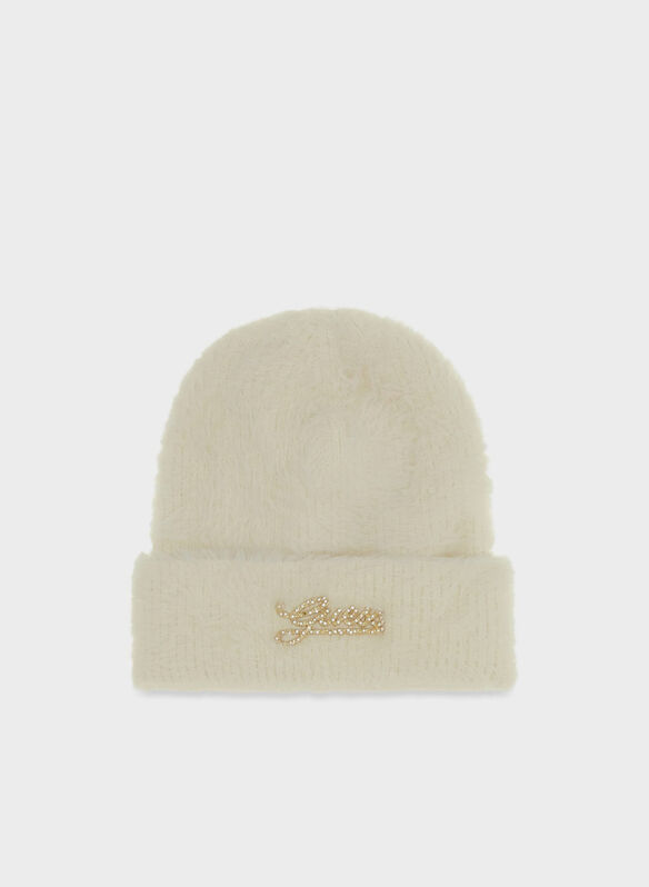 CAPPELLO MAGLIA PELOSO, OFF AVORIO, medium