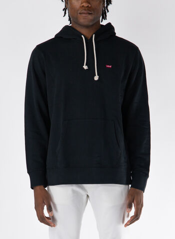 FELPA CAPPUCCIO MICRO LOGO, 0001 BLK, small