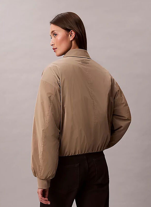 GIUBBOTTO BOMBER LUCIDO TAGLIO RELAXED, VFU BEIGE, medium