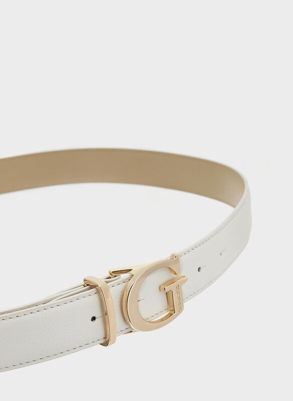 CINTURA SALLY G CON LOGO, WHI, medium