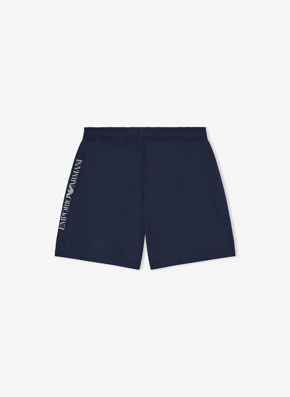 BOXER BEACH LOGO LATERALE RAGAZZO, MB010 NVYSILVER, medium