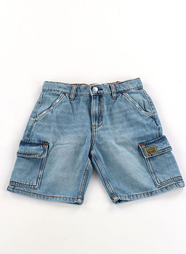BERMUDA JEANS CARGO BAMBINO, L9K CHIARO, large