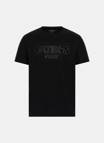 T-SHIRT LOGO FLOCK, G7V2 NVY, small