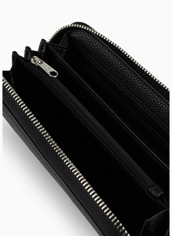 PORTAFOGLIO ZIP AROUND CON IMPUNTURA SAGOMATA, 00020 BLK, small