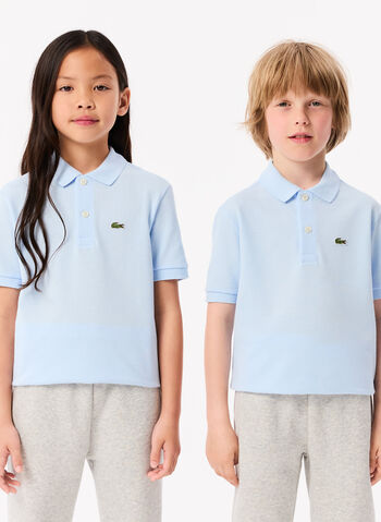 POLO SHORTSLEEVE IN PETIT PIQU&Eacute; JUNIOR, T01 CEL, small