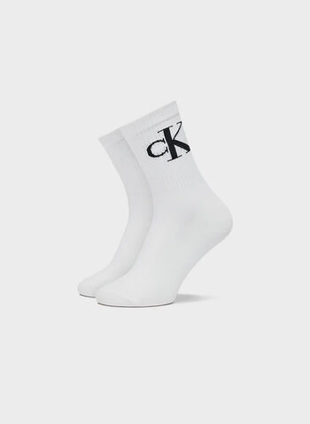 CALZA 2PAIA MONOGRAM, 002 WHT, small